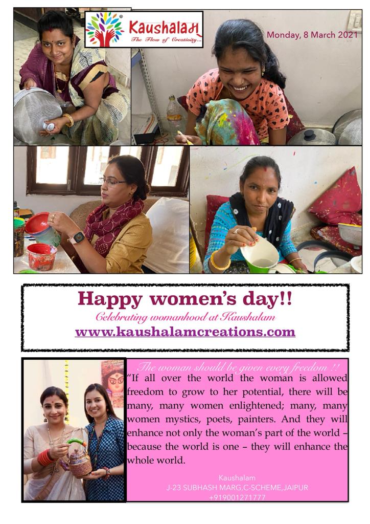 KAUSHALAM CELEBRATES WOMEN'S DAY !! AN ODE TO ALL AMAZING WOMAN OUT THERE !! HAPPY WOMENS DAY !!