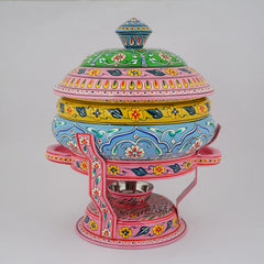 Hand Painted Chafing Dish Buffet Set with Burner