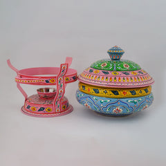 Hand Painted Chafing Dish Buffet Set with Burner