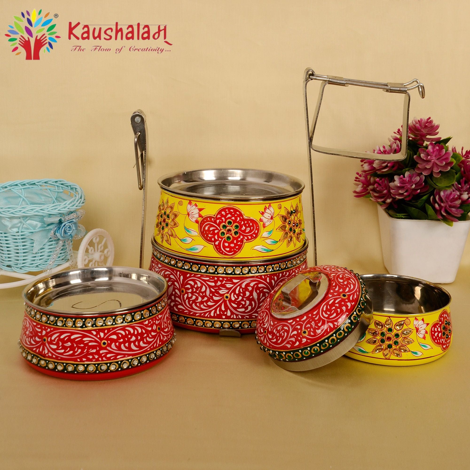 Hand Painted Tiffin