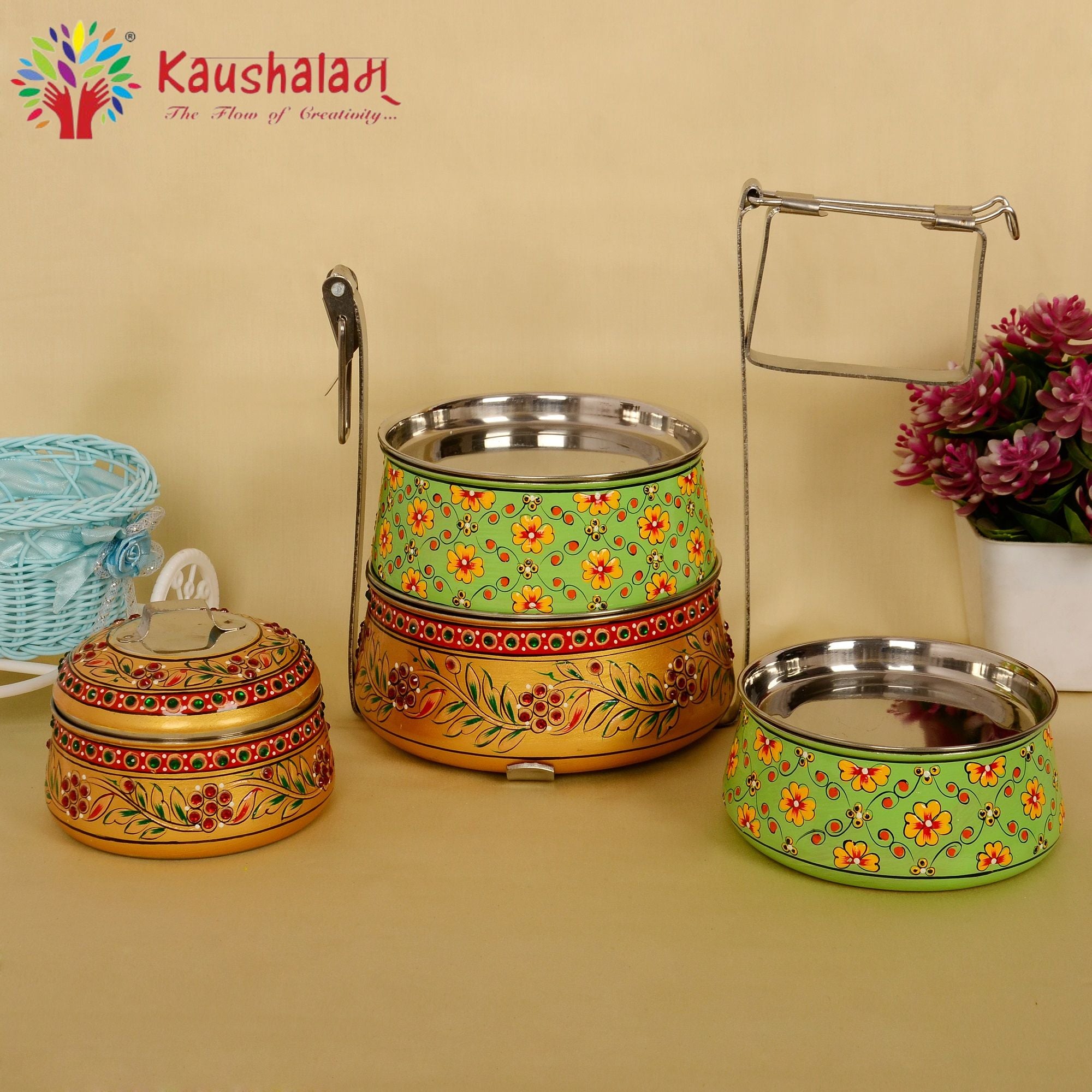 Hand Painted Tiffin