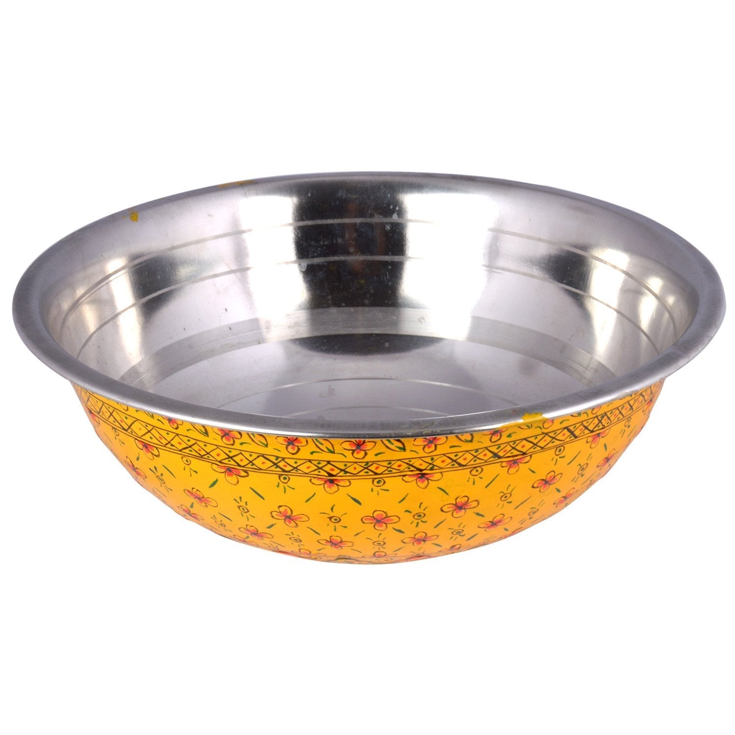 Kaushalam's handpainted serving bowl: Yellow