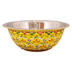 Hand painted serving bowl: Yellow Salad Bowl