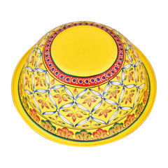 Hand painted serving bowl: Yellow Salad Bowl