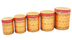 CANISTER SET OF 5 GOLDEN GLOW
