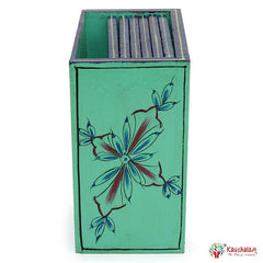 Hand Painted Coasters - Aqua Green, Mughal Art