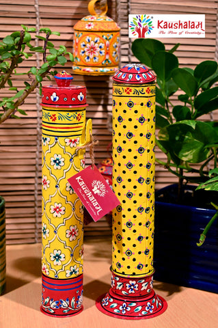 Incense Stick Burner & Holder Set of 2 - Yellow Floral