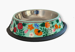 Hand Painted Anti Skid Pet Food Bowl- Floral Food Bowl
