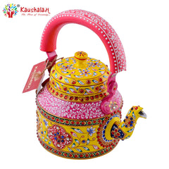 Hand Painted Kettle :  Bright colorful with bling's