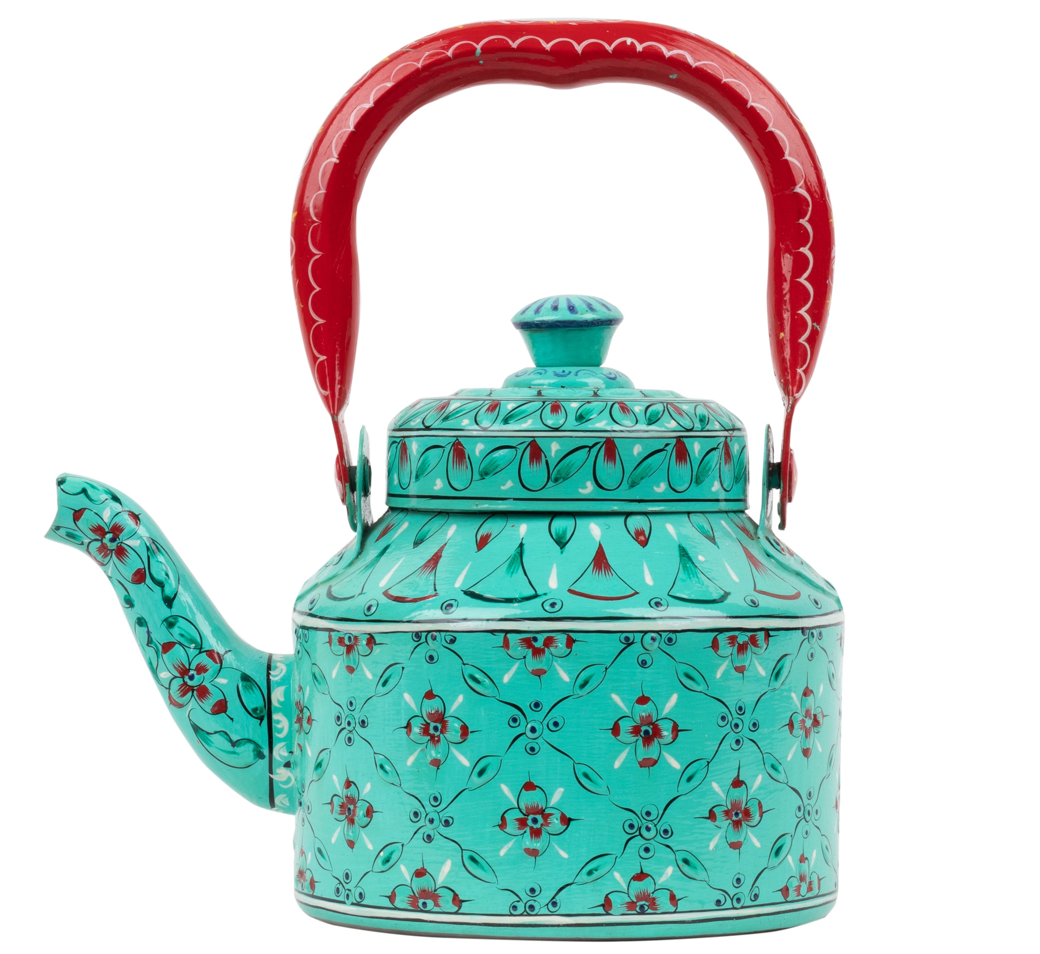 Hand painted Tea set with tea trolley : Sea Green