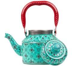 Hand painted Tea set with tea trolley : Sea Green