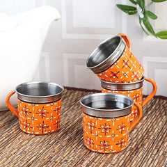 Hand Painted Tea Cups Set 4: Mughal