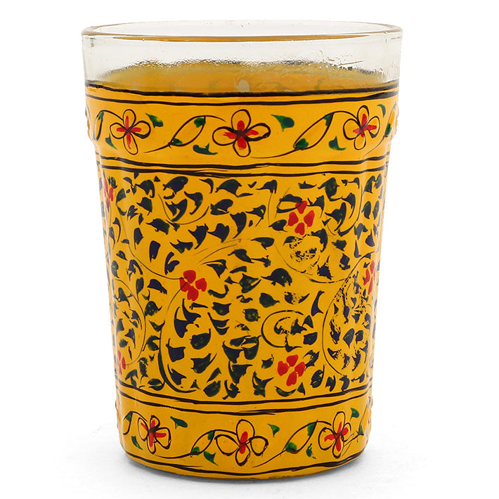 Hand Painted Tea Set  : Mustard Floral