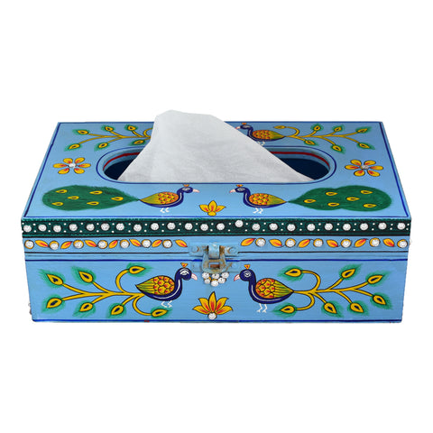 hand painted tissue box