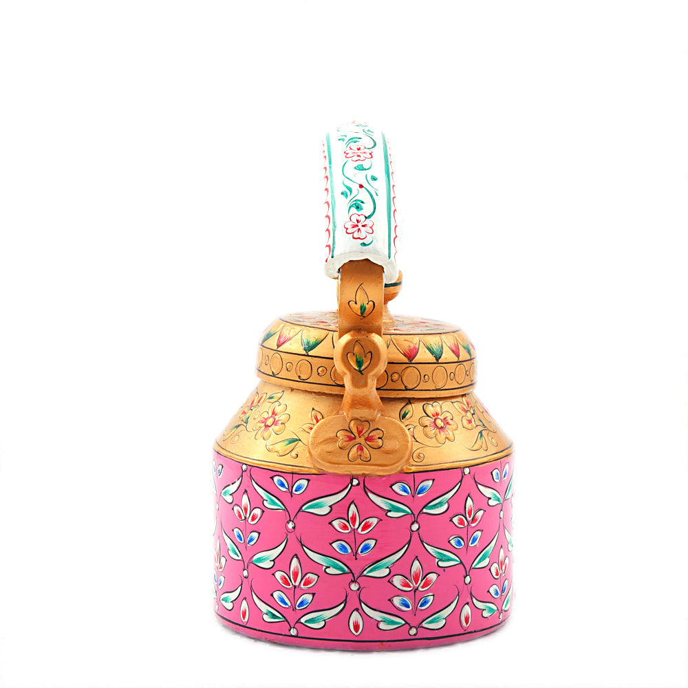Hand Painted Kettle : Pink Petals