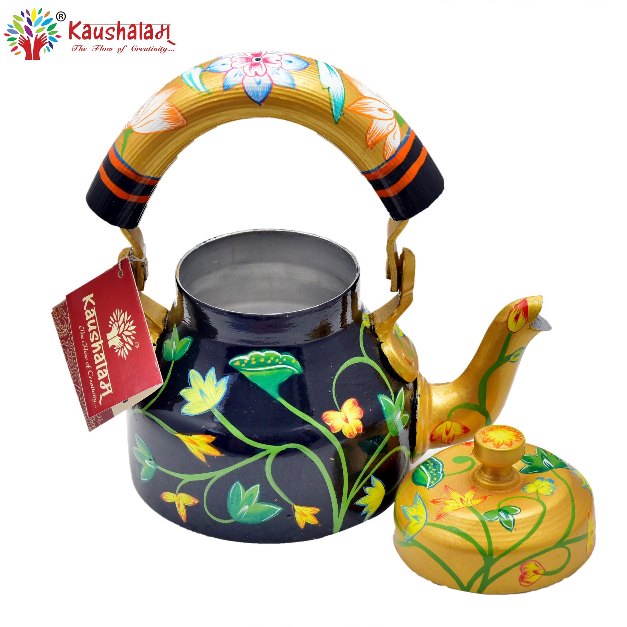 Pichwai Hand Painted Tea Kettle tea Pot Home Decor Tea Pot or