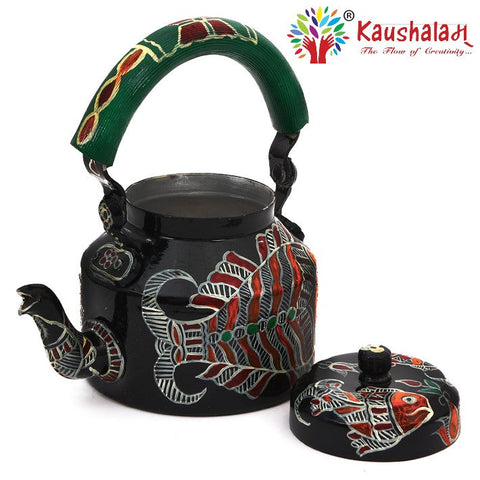 Hand Painted Kettle : Black Fish