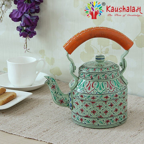 Kaushalam Hand Painted Tea Kettle Meraki Traditional Hand Painted Tea Pot, Induction  Tea Kettle -  Denmark