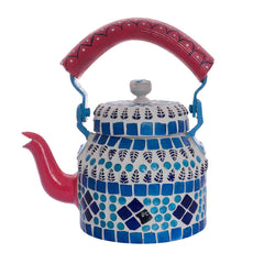 Mosaic Tea Kettle : Pacific Blue Color- " Dreamflum"