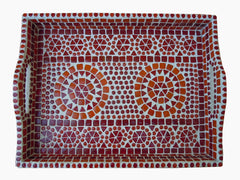 Mosaic Serving Tray : Red Mosaic Art