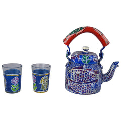 Hand Painted Tea Set For Two People - Fishomenia Tea Time Tea Set