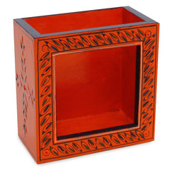 Hand Painted Coasters - Radish Orange  , Mughal Art