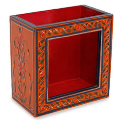 Hand Painted Coasters - Orange Mughal Art