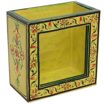 Hand Painted Coasters - Subtle Lemon , Mughal Art