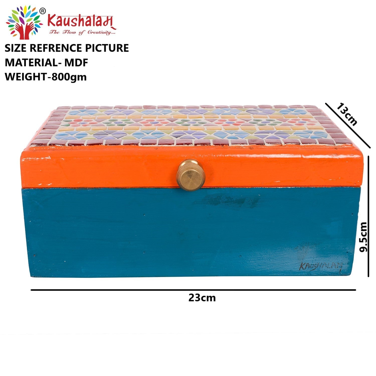 Hand Painted Tea Box : Mughal Multi