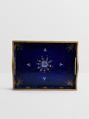Hand Painted Tray - Mughal Embossed